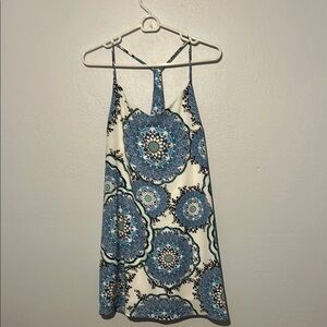 Blue and White Patterned Dress